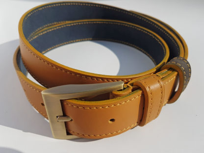 Ceinture en veau jaune